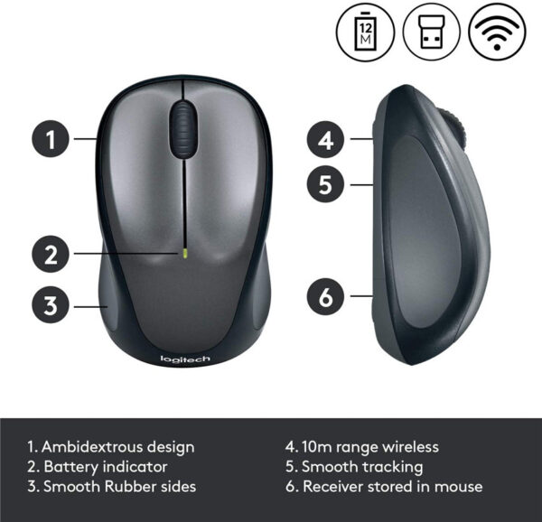 Logitech Mouse M235 Wireless Black