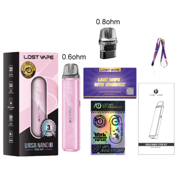 Lost Vape URSA Nano 3 Pod System Kit 1200mAh 2.5ml