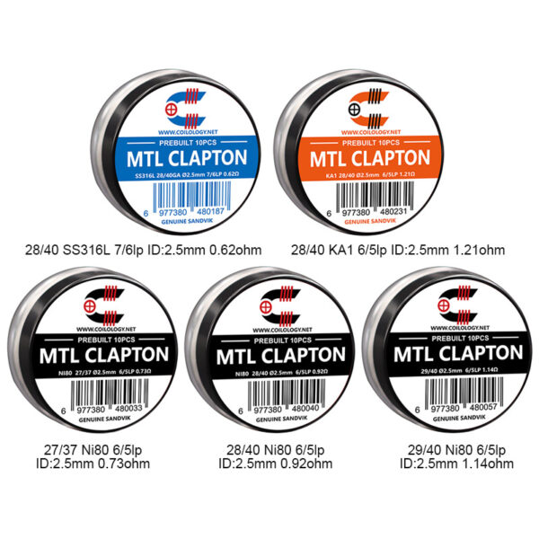 10pcs Coilology Pre-built MTL Clapton Coil