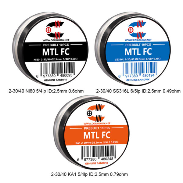 10pcs Coilology Pre-built MTL FC Coil