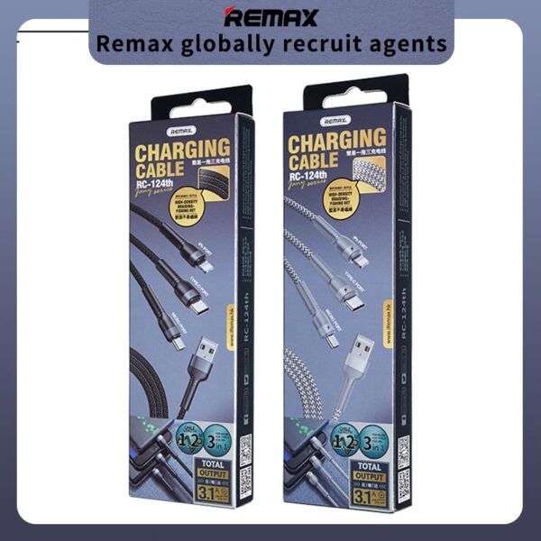 Remax RC-124th Jany Series 3 in 1 Fast Charging Cable