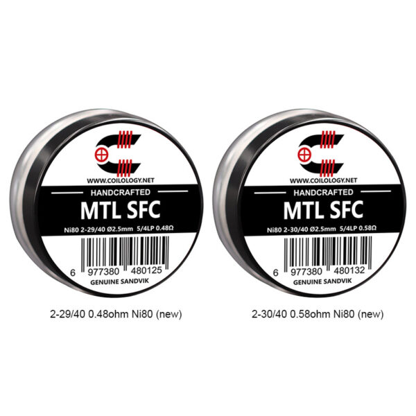 2pcs Coilology Pre-built Ni80 MTL SFC Coil with Cotton
