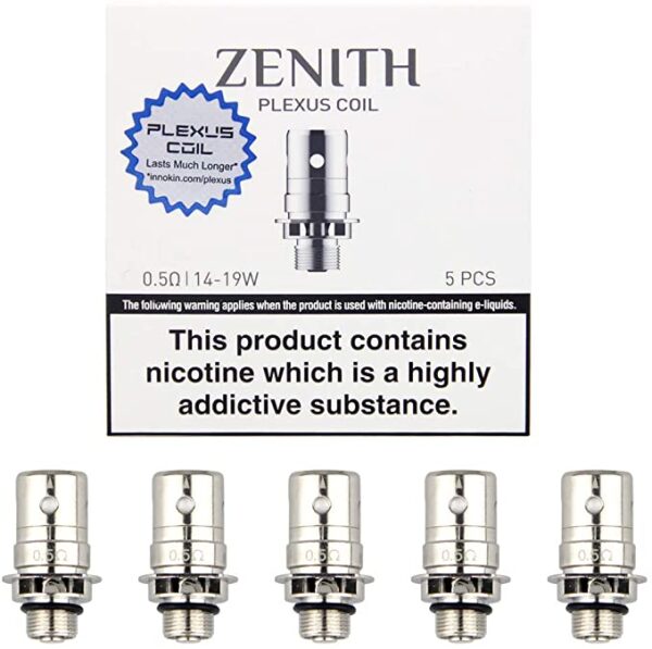 Innokin Zenith Plexus Z Replacement Coils for Zenith Tank/Zenith Pro Tank/Z-blip/ Kroma-Z/Zlide/Go Z Tank/Zenith II Tank/GO Z+ Tank/Coolfire Z50/Z60/Z80 Kit (5pcs/pack)