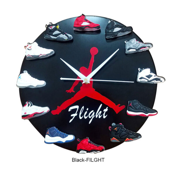 AJ01 Amazon Hot Style AJ Clock Basketball Supplies 3D Shoe Model AJ1-12 Generation Wall Clock Black And White Small Shoe Clock