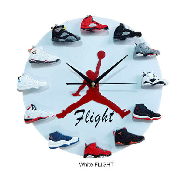 AJ01 Amazon Hot Style AJ Clock Basketball Supplies 3D Shoe Model AJ1-12 Generation Wall Clock Black And White Small Shoe Clock