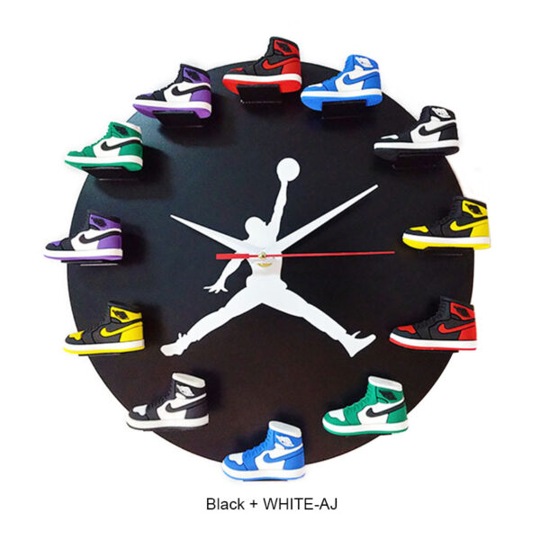 AJ02 Trade Hot Style AJ Clock Basketball Supplies 3D Shoe Model Generation Wall Clock Small Shoes Air Jordan Clock