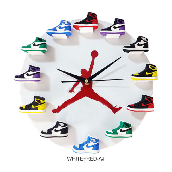 AJ02 Trade Hot Style AJ Clock Basketball Supplies 3D Shoe Model Generation Wall Clock Small Shoes Air Jordan Clock