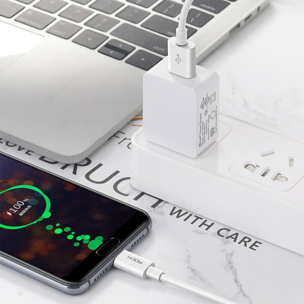ROCK C4 C TO A 5A Charge Sync round Cable 100cm