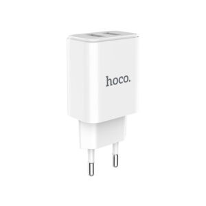 HOCO C62A Victoria Dual Port Fast Charger For 7/7 Plus/6S/6S Plus/6 Plus/6/SE (2020)/ 11/ 11Pro/11ProMax/XsMax,/XR/ XS/X/8/8 Plus/ AirPods/Ipad/Samsung/LG/HTC/Huawei/Moto/xiao MI and More