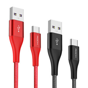 ROCK C8 C to A 5A Metal Charge,Sync Round Cable 100cm/200cm