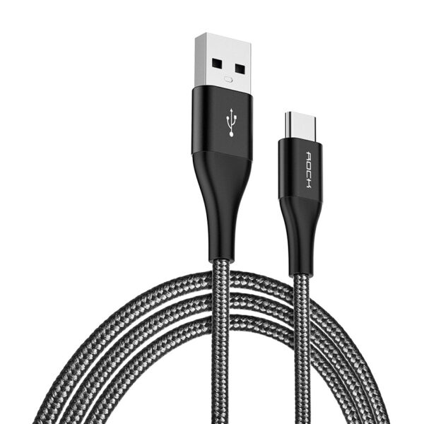 ROCK C8 C to A 5A Metal Charge,Sync Round Cable 100cm/200cm