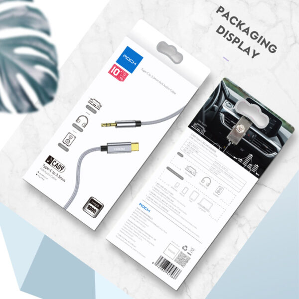 ROCK CA09 Type C to 3.5mm AUX Audio Cable 100cm