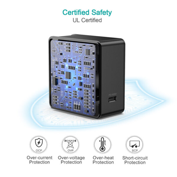 CHOETECH Q4004 PD 60W Fast Charging For 7/7 Plus/6S/6S Plus/6 Plus/6/SE (2020)/ 11/ 11Pro/11ProMax/XsMax,/XR/ XS/X/8/8 Plus/ AirPods/Ipad/MacBook/Samsung/LG/HTC/Huawei/Moto/xiao MI and More