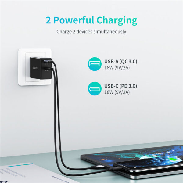 CHOETECH PD5001 PD 65W GaN Charger Fast Charging For 7/7 Plus/6S/6S Plus/6 Plus/6/SE (2020)/ 11/ 11Pro/11ProMax/XsMax,/XR/ XS/X/8/8 Plus/ AirPods/Ipad/MacBook/Samsung/LG/HTC/Huawei/Moto/xiao MI and More