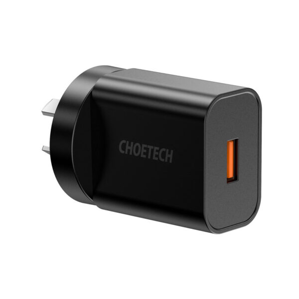 CHOETECH Q5003 18W USB-A Fast Charging For 7/7 Plus/6S/6S Plus/6 Plus/6/SE (2020)/ 11/ 11Pro/11ProMax/XsMax,/XR/ XS/X/8/8 Plus/ AirPods/Ipad/Samsung/LG/HTC/Huawei/Moto/xiao MI and More