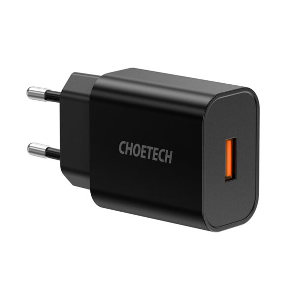 CHOETECH Q5003 18W USB-A Fast Charging For 7/7 Plus/6S/6S Plus/6 Plus/6/SE (2020)/ 11/ 11Pro/11ProMax/XsMax,/XR/ XS/X/8/8 Plus/ AirPods/Ipad/Samsung/LG/HTC/Huawei/Moto/xiao MI and More