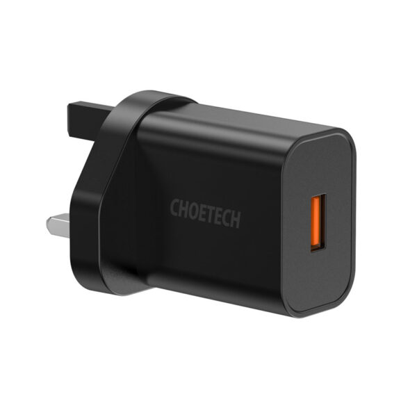 CHOETECH Q5003 18W USB-A Fast Charging For 7/7 Plus/6S/6S Plus/6 Plus/6/SE (2020)/ 11/ 11Pro/11ProMax/XsMax,/XR/ XS/X/8/8 Plus/ AirPods/Ipad/Samsung/LG/HTC/Huawei/Moto/xiao MI and More