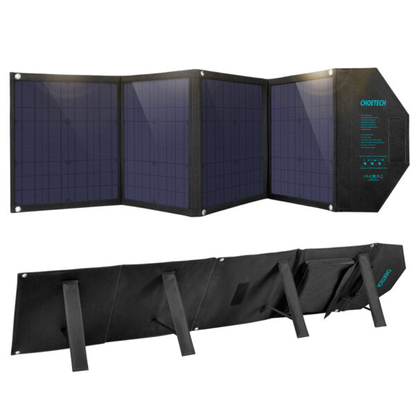 CHOETECH SC007 80W Three Panels Solar Charger Portable Waterproof Solar Panels Phone Charger