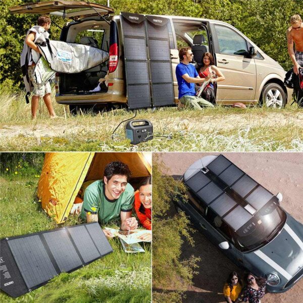 CHOETECH SC009 100W Three Panels Solar Charger Portable Waterproof Solar Panels Phone Charger