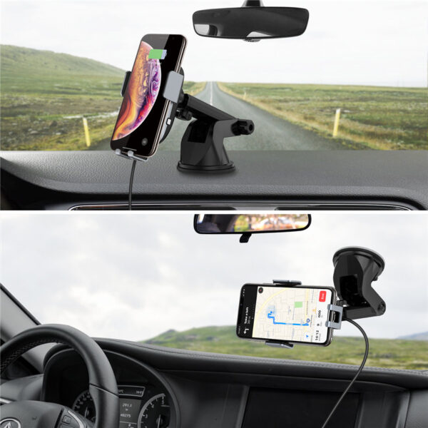 CHOETECH T542-S 15W Fast Wireless Car Charger Fast Charging For 7/7 Plus/6S/6S Plus/6 Plus/6/SE (2020)/ 11/ 11Pro/11ProMax/XsMax,/XR/ XS/X/8/8 Plus/ AirPods/Ipad/Samsung/LG/HTC/Huawei/Moto/xiao MI and More