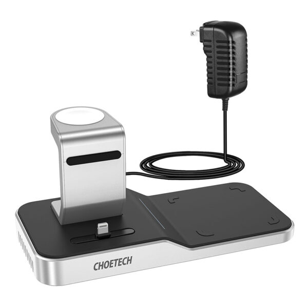 CHOETECH T316 MFi Certificated 4-in-1 Wireless Charging Dock For 11/11Pro/11ProMax/XR/XsMax/XS/X/8/8Plus
