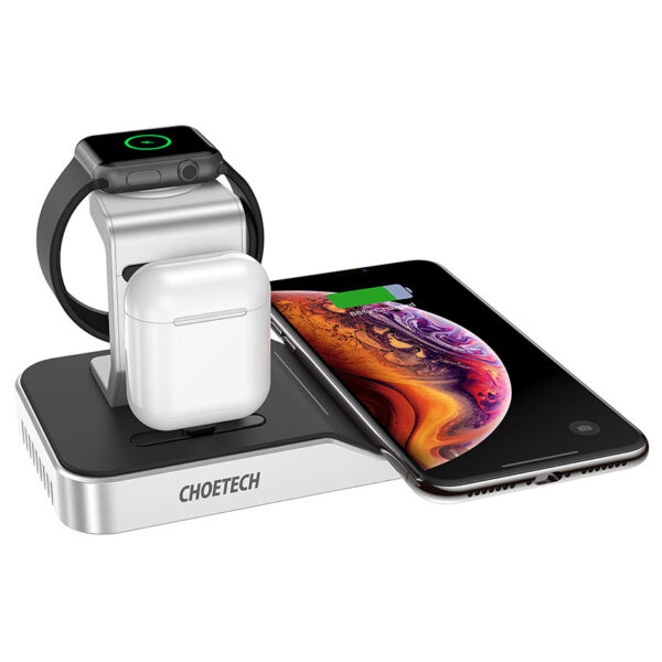 CHOETECH T316 MFi Certificated 4-in-1 Wireless Charging Dock For 11/11Pro/11ProMax/XR/XsMax/XS/X/8/8Plus