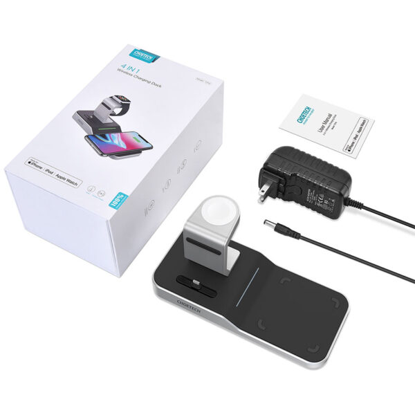 CHOETECH T316 MFi Certificated 4-in-1 Wireless Charging Dock For 11/11Pro/11ProMax/XR/XsMax/XS/X/8/8Plus
