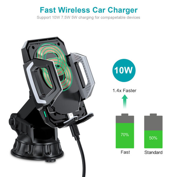 CHOETECH T521-S Fast Wireless Car Charging Dock For 11/11Pro/11ProMax/XR/XsMax/XS/X/8/8Plus/S20/S10/S9/S8/Note 10/Note 9 and More
