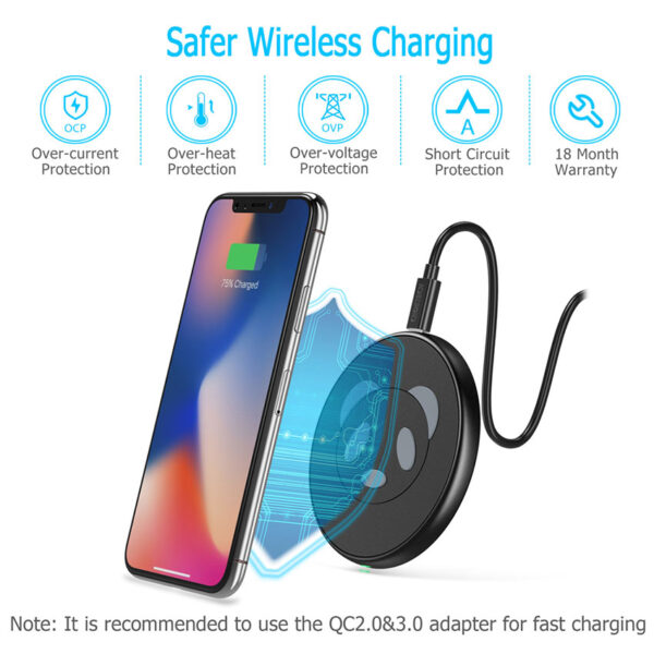 CHOETECH T528-S Panda Fast Wireless Charging Pad 10W For 11/11Pro/11ProMax/XR/XsMax/XS/X/8/8Plus/S20/S10/S9/S8/Note 10/Note 9 and More
