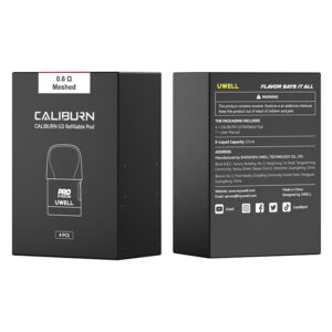 Uwell Caliburn G3 Refillable Pod Cartridge for Caliburn G3 / GK3 / G3 ECO/GK3 TENET/G3 Lite /G3 Lite KoKo/ G3 Pro /G3 Pro KoKo Pod Kit / G4 /G4 Mini Kit2.5ml/3ml (4pcs/pack)