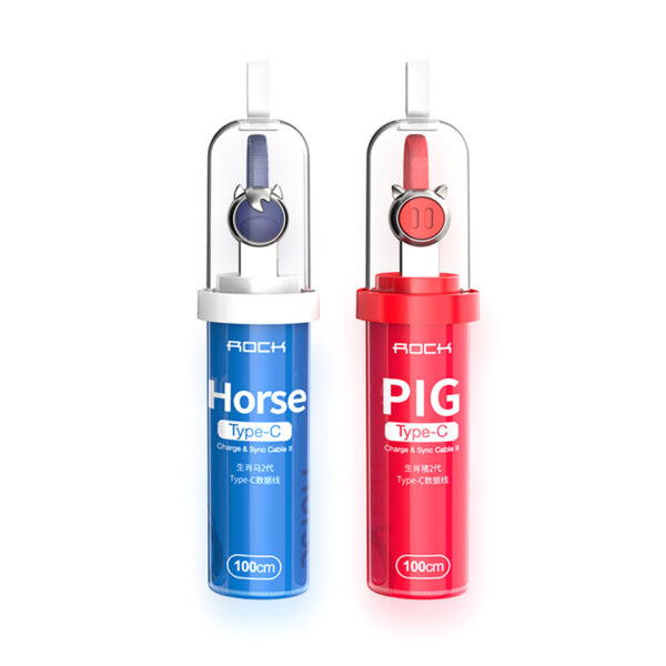 ROCK Chinese Zodiac II Type-C Charge,Sync Cable (Test Tube) Set (6pcs/pack) 100cm
