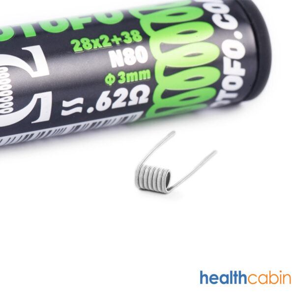 10pcs Wotofo 0.62ohm Dual Core Fused Clapton Prebuilt Coils 28Gax2+38Ga