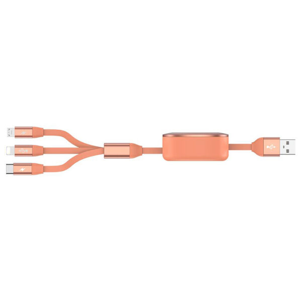 ROCK G3 Retractable 3 in 1 Charge Sync Cable 120cm