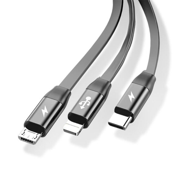 ROCK G3 Retractable 3 in 1 Charge Sync Cable 120cm