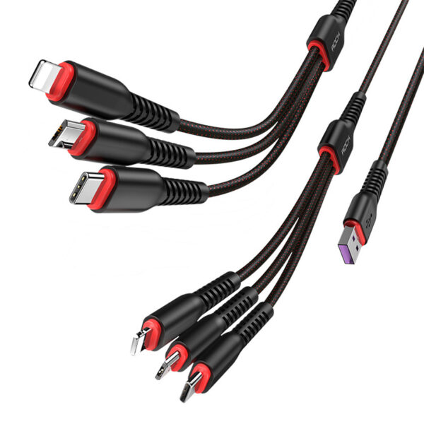 ROCK G6 Metal Braided 6 in 1 Charge,Sync Cable 200cm