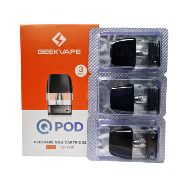 Geekvape Q Pod Cartridge for Sonder Q/ Q2/ Q Lite,Wenax Q/Mini/ Pro, AQ Kit, Digi-Q, Aegis Hero Q Kit, Wenax Q Ultra,Digi Q Vista Kit 3ml/2ml (3pcs/pack)