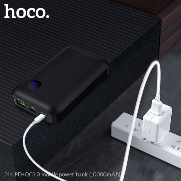 HOCO J44 PD+QC3.0 Mobile Power Bank High Speed Charging For 7/7 Plus/6S/6S Plus/6 Plus/6/SE (2020)/ 11/ 11Pro/11ProMax/XsMax,/XR/ XS/X/8/8 Plus/ AirPods/Ipad/Samsung/LG/HTC/Huawei/Moto/xiao MI and More(10000mAh)