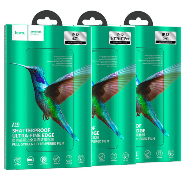 HOCO A19 Shatter-Proof Ultra-Fine Edge Full-Screen HD Toughened Film For 12mimi 12 12Pro 12ProMax