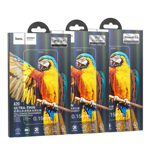 HOCO A20 Ultra Thin Full Screen Transparent HD Tempered Film For 12mimi 12 12Pro 12ProMax