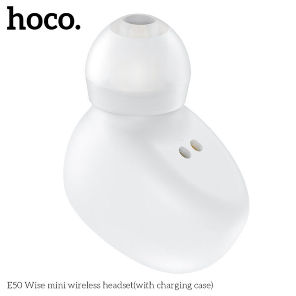 HOCO E50 Smart Mini Bluetooth Headset With Charging box(50mAh)