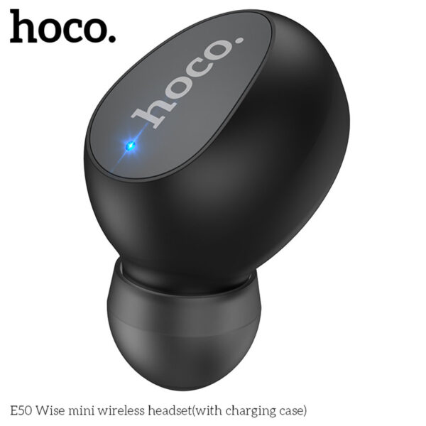 HOCO E50 Smart Mini Bluetooth Headset With Charging box(50mAh)