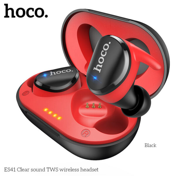 HOCO ES41 Bluetooth 5.0 True Wireless Earbuds With Charging Case Bulit-in Mic Premium Sound With Deep Bass For Sport Running(400mAh)