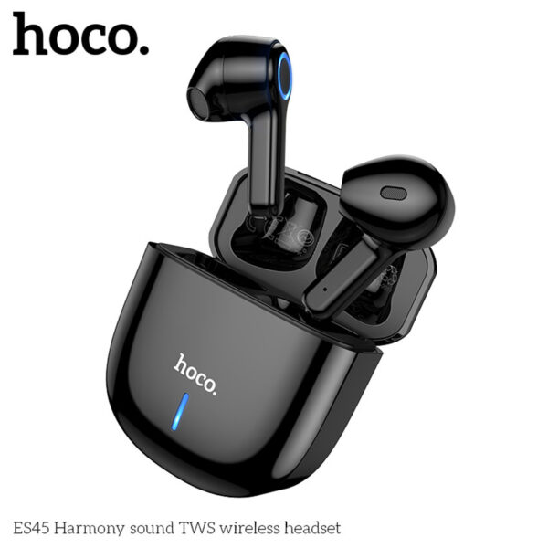 HOCO ES45 Bluetooth 5.0 True Wireless Earbuds With Charging Case Bulit-in Mic Premium Sound With Deep Bass For Sport Running(320mAh)