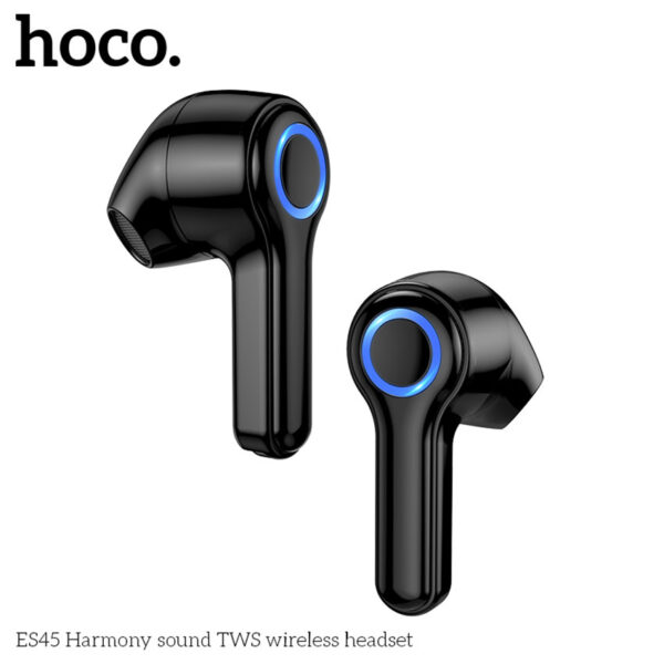 HOCO ES45 Bluetooth 5.0 True Wireless Earbuds With Charging Case Bulit-in Mic Premium Sound With Deep Bass For Sport Running(320mAh)