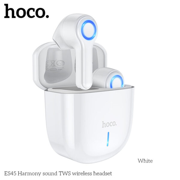 HOCO ES45 Bluetooth 5.0 True Wireless Earbuds With Charging Case Bulit-in Mic Premium Sound With Deep Bass For Sport Running(320mAh)