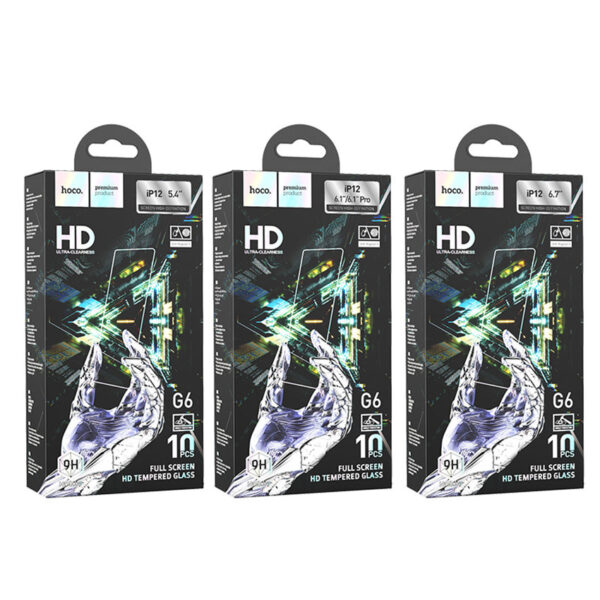 HOCO G6 Full Screen HD Toughened Film Set For 12mimi 12 12Pro 12ProMax(10PCS)