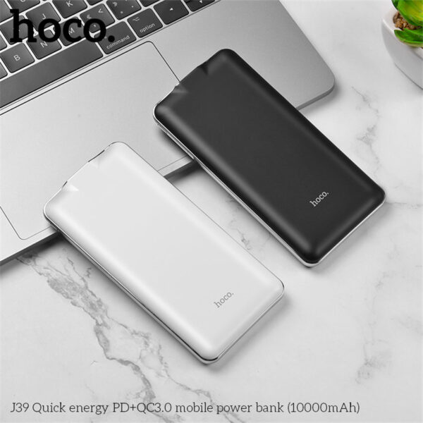 HOCO J39 Quick Energy PD+QC3.0 Mobile Power Bank High Speed Charging For 7/7 Plus/6S/6S Plus/6 Plus/6/SE (2020)/ 11/ 11Pro/11ProMax/XsMax,/XR/ XS/X/8/8 Plus/ AirPods/Ipad/Samsung/LG/HTC/Huawei/Moto/xiao MI and More(10000mAh)