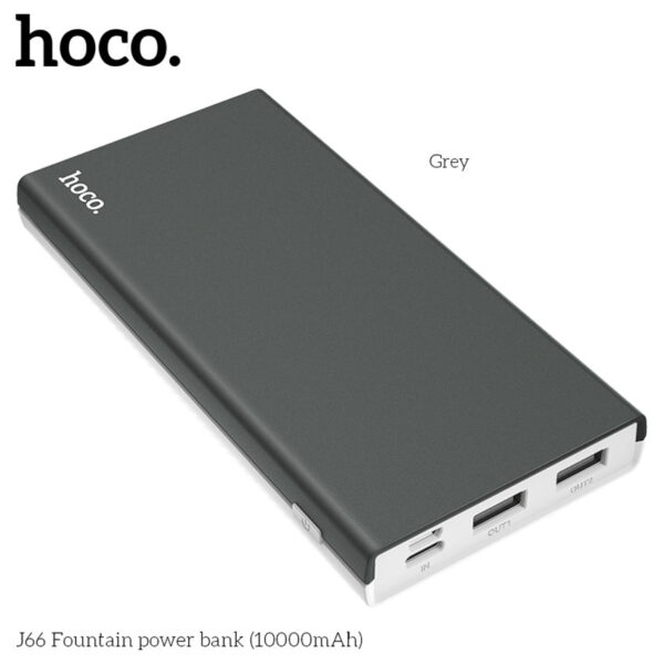 HOCO J66 Mobile Power Supply High Speed Charging For 7/7 Plus/6S/6S Plus/6 Plus/6/SE (2020)/ 11/ 11Pro/11ProMax/XsMax,/XR/ XS/X/8/8 Plus/ AirPods/Ipad/Samsung/LG/HTC/Huawei/Moto/xiao MI and More (Lithium Polymer 10000mAh)