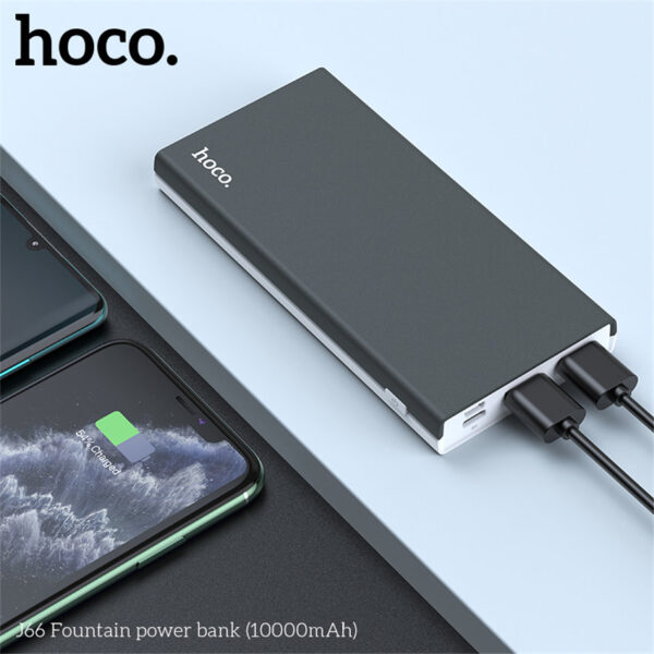 HOCO J66 Mobile Power Supply High Speed Charging For 7/7 Plus/6S/6S Plus/6 Plus/6/SE (2020)/ 11/ 11Pro/11ProMax/XsMax,/XR/ XS/X/8/8 Plus/ AirPods/Ipad/Samsung/LG/HTC/Huawei/Moto/xiao MI and More (Lithium Polymer 10000mAh)