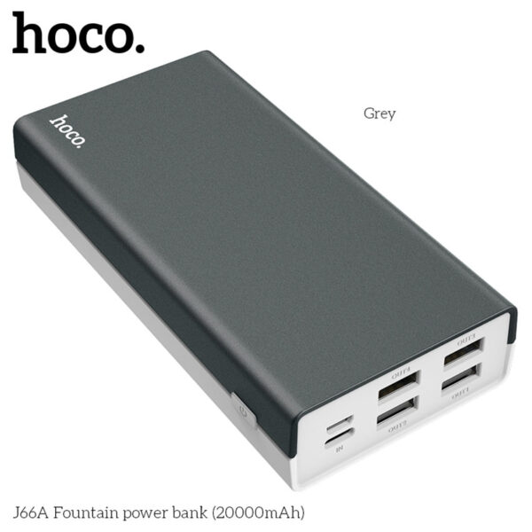 HOCO J66A Mobile Power Supply High Speed Charging For 7/7 Plus/6S/6S Plus/6 Plus/6/SE (2020)/ 11/ 11Pro/11ProMax/XsMax,/XR/ XS/X/8/8 Plus/ AirPods/Ipad/Samsung/LG/HTC/Huawei/Moto/xiao MI and More(Lithium Polymer 20000mAh)